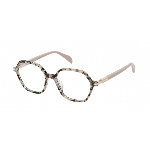 NWT Tous VTOB10-0ALD-52 Tortoise Beige Square 52mm Eyeglasses